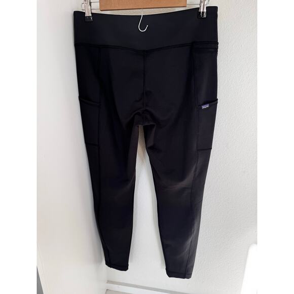 Patagonia Leggings Black Yoga Activewear Pants Pockets Stretch Athletic Size L - Picture 2 of 7